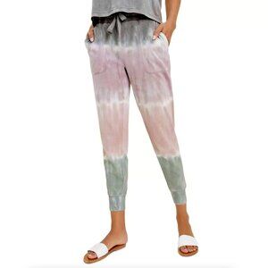 Splendid Beam Cozy Tie-Dye Jogger Sweatpants Loungewear Size S Grey Pink